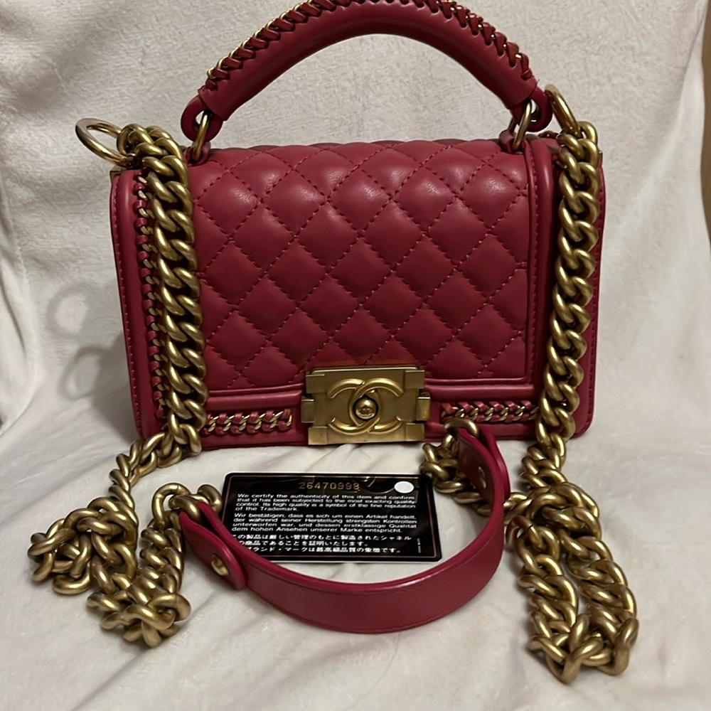 Rare Chanel top handle boy bag in excellent condition